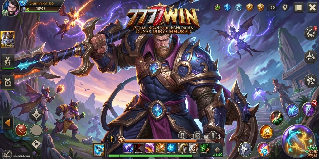 Screenshot gameplay 777WIN menampilkan aksi seru di dunia MMORPG.