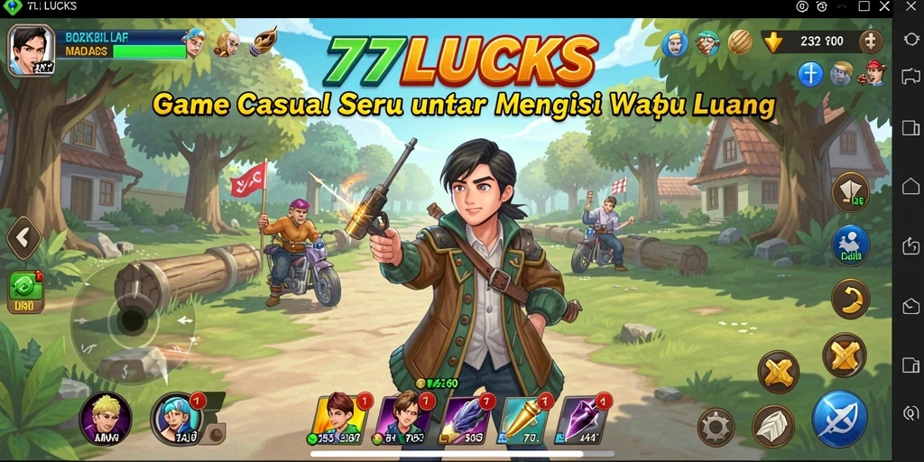 Tampilan gameplay seru dari 77LUCKS yang penuh tantangan.