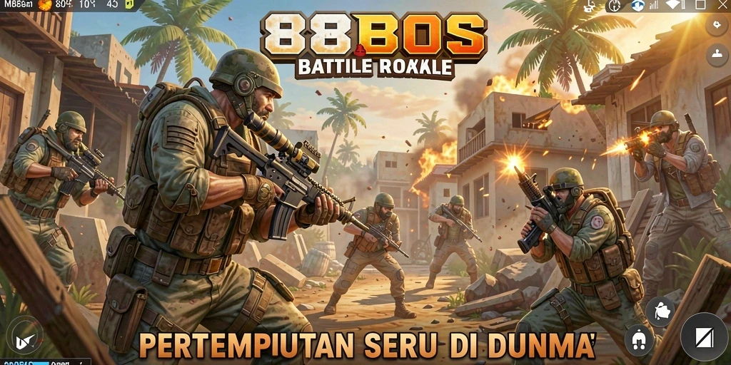 Screenshot 88BOS tampilkan aksi menegangkan dalam Battle Royale.