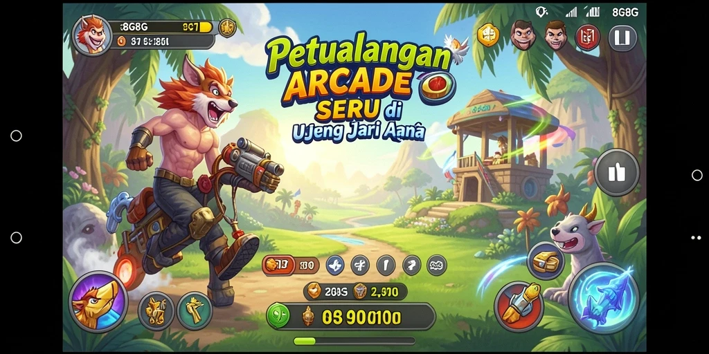 Tampilan gameplay penuh warna dan menarik dari 8G8G.