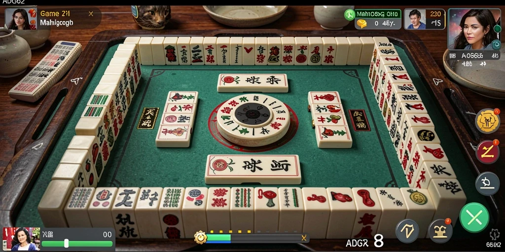 Tampilan grafis menarik dalam permainan Mahjong ADG62.