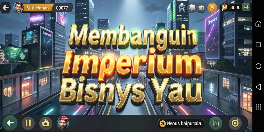Tampilan gameplay C0077 dengan grafis menarik dan fitur bisnis yang mendalam.
