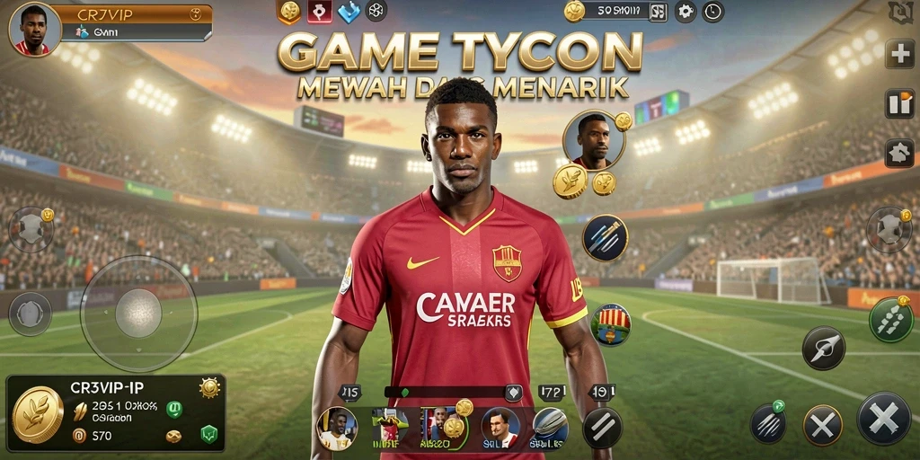Tampilan menarik dari gameplay Tycoon CR7VIP yang memukau.