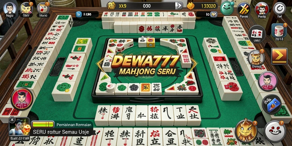 Tampilan gameplay menarik dari DEWA777 saat bermain Mahjong.
