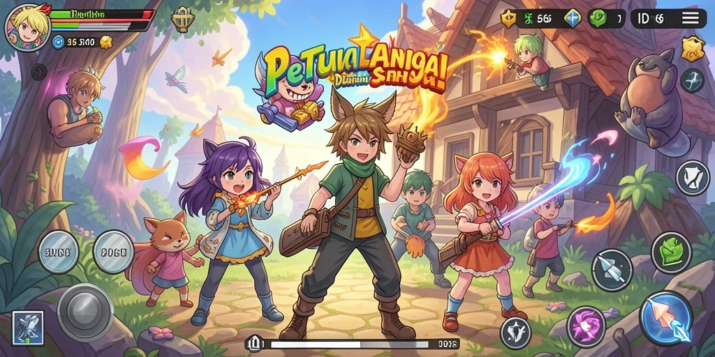 Tampilan gameplay seru dalam ID66 dengan karakter anime menarik.