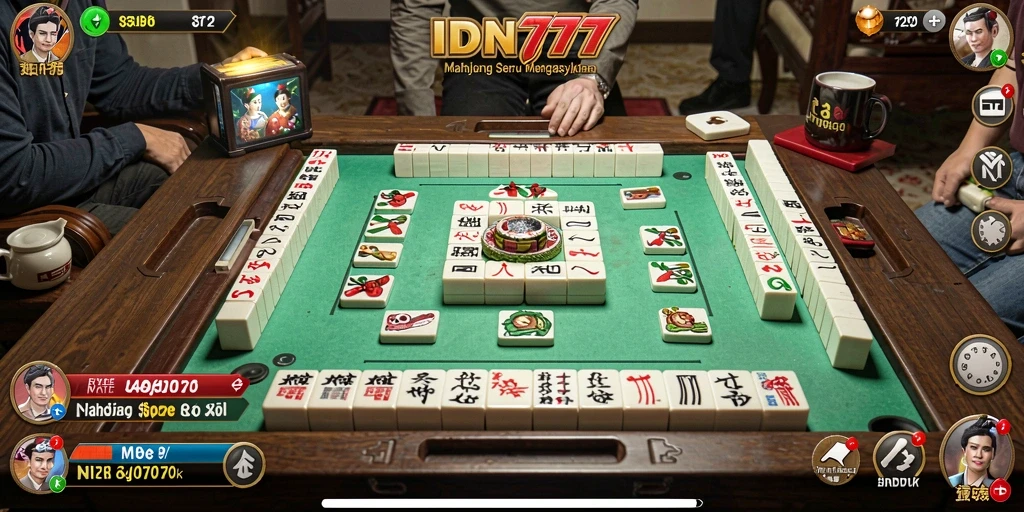 Screenshot gameplay IDN777 yang menampilkan permainan Mahjong yang seru.