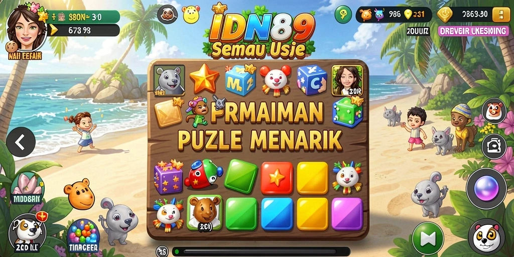 Tampilan gameplay seru dari IDN89 dengan berbagai teka-teki menantang.