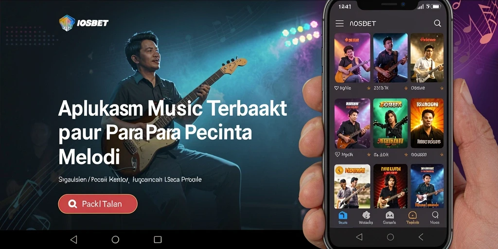 Tampilan utama permainan IOSBET dengan berbagai fitur musik.