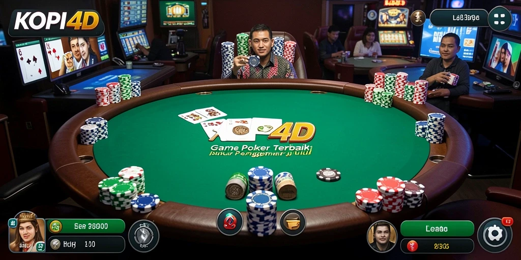 Tampilan utama KOPI4D menampilkan keseruan permainan Poker.