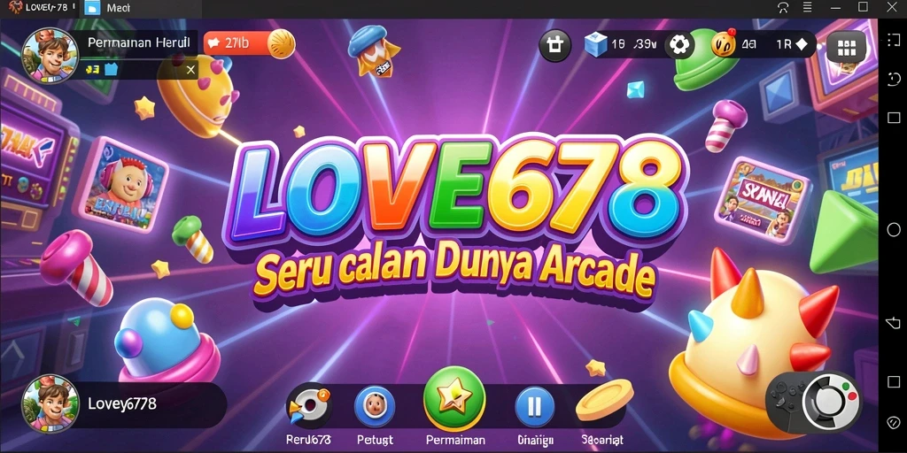Tampilan utama LOVE678 menampilkan gameplay arcade yang seru dan adiktif.