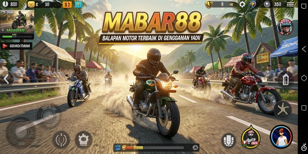 Tampilan gameplay MABAR88 yang penuh aksi dan adrenalin.