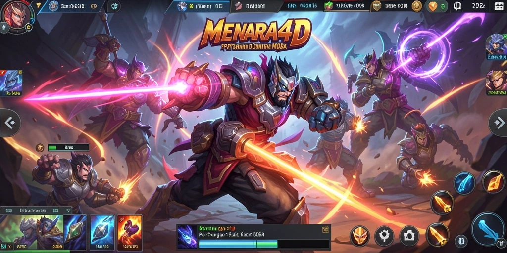 Screenshot gameplay <strong>MENARA4D</strong> menampilkan aksi seru dalam pertempuran.