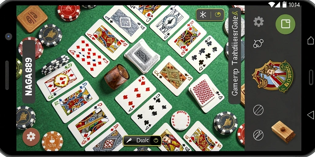 Gameplay NAGA889 menampilkan suasana permainan Gaple yang seru dan interaktif.