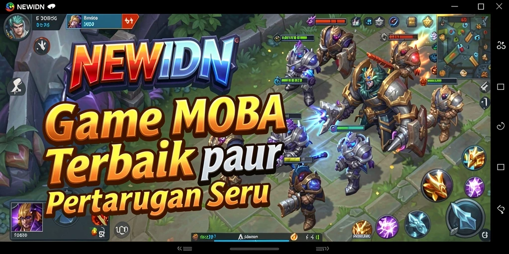 Tangkapan layar gameplay seru dari NEWIDN dengan bayangan hero yang dinamis.