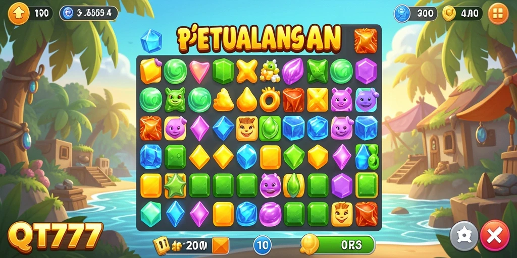 Screenshot gameplay QT777 yang penuh warna dan mengasyikkan.