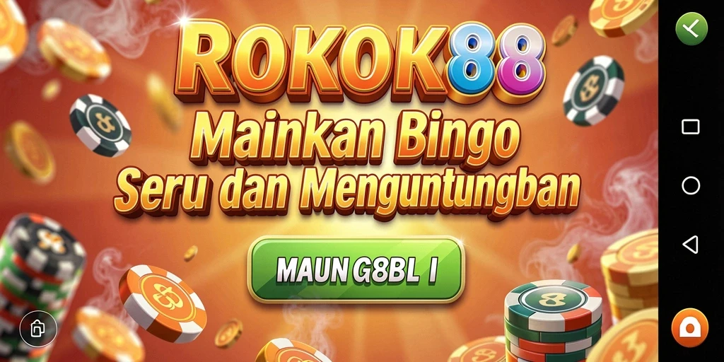 Tampilan seru gameplay Bingo di ROKOK88.