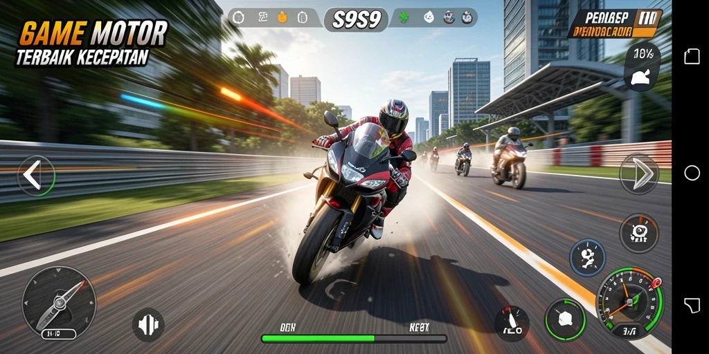 Tampilan menarik dari gameplay balap motor S9S9.
