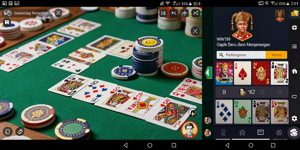 Screenshot gameplay Gaple menunjukkan keseruan saat bermain.
